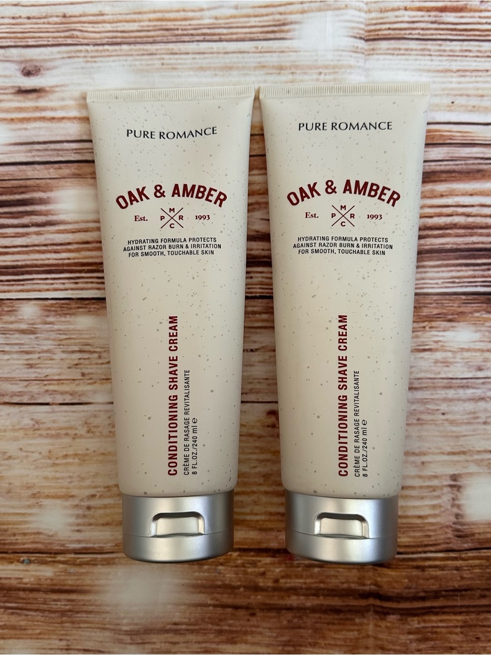 Pure Romance Oak & Amber Conditioning Shave Cream 8oz (2 Pack)